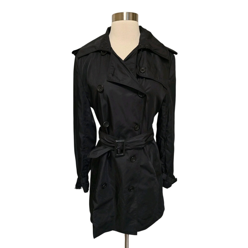 Norma Kamali Womens Trench Coat Black Size‎ Small - See Description